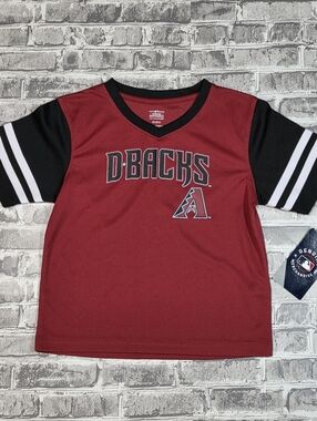 Official MLB Arizona Diamondbacks Toddler Boys' Pullover V-neck Team Jersey, 3T